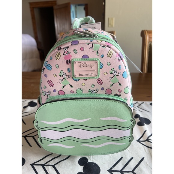 Macaroon Loungefly Disney Backpack New Hard Tag Retails $90 Scented - Picture 1 of 3